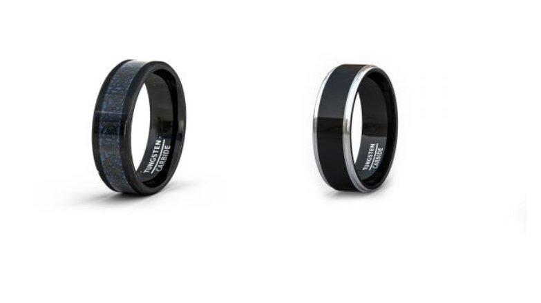 black tungsten wedding rings for men